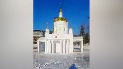Местный житель показал видео из снежного храма на Тургояке