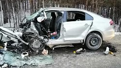 Пять человек погибли в лобовом ДТП на трассе в Челябинской области