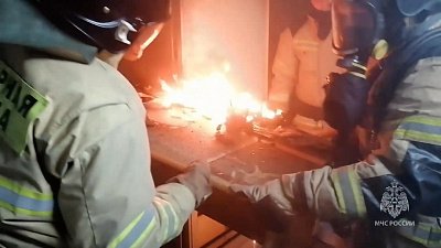 В Миассе вспыхнуло помещение в административном здании