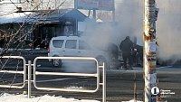 В Челябинске на ходу загорелся автомобиль