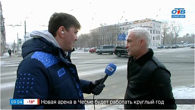 Ремонт трамвайных путей на пересечении Каслинской и проспекта Победы — в Прямом включении