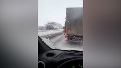 Видео пробки на трассе М-5 в Челябинской области