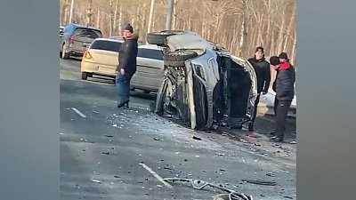 В Челябинске серьезная авария попала в объектив камеры очевидца