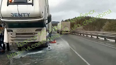 Фура загорелась на автодороге М-5 «Урал»