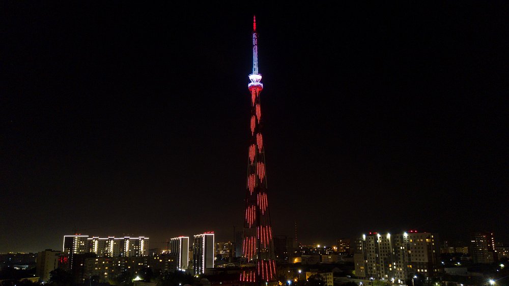 Праздничную подсветку включат на челябинской телебашне 8 марта