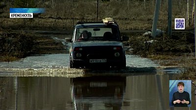 В Кременкуле талая вода топит дома