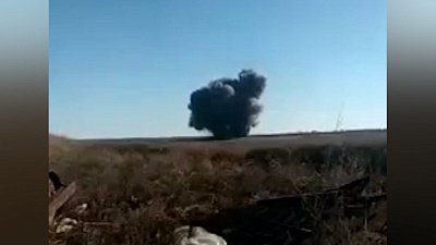 Копейчане сняли на видео взрыв в поле