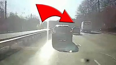 Момент ДТП с 5 машинами на Копейском шоссе попал на видео