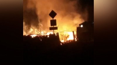 Пожар под Златоустом попал на видео