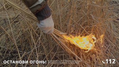Южноуральцам напоминают об опасности сжигания сухой травы