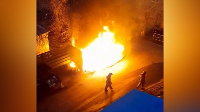 В Магнитогорске загорелась несанкционированная свалка