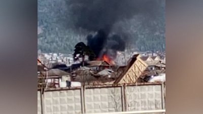 В Миассе загорелся жилой частный дом