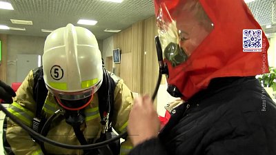 Сотрудники МЧС провели учения в медицинском центре