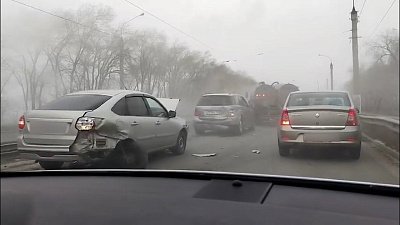 В Магнитогорске произошла массовая авария на мосту