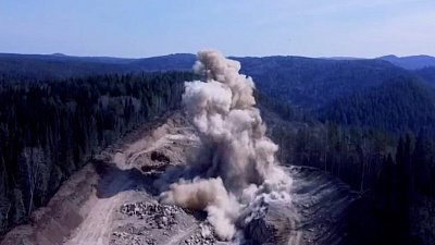 В Ашинском районе провели буровзрывные работы на участке реконструкции трассы М-5