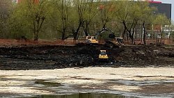 В Ленинском районе Челябинска пруд перед «Станкомашем» разделят на две части