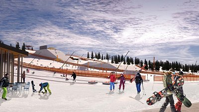 В Магнитогорске в парке «Притяжение» завершили возведение 36-метрового холма