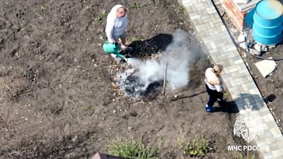 В Челябинской области дачники потушили костер, увидев дрона над своим участком