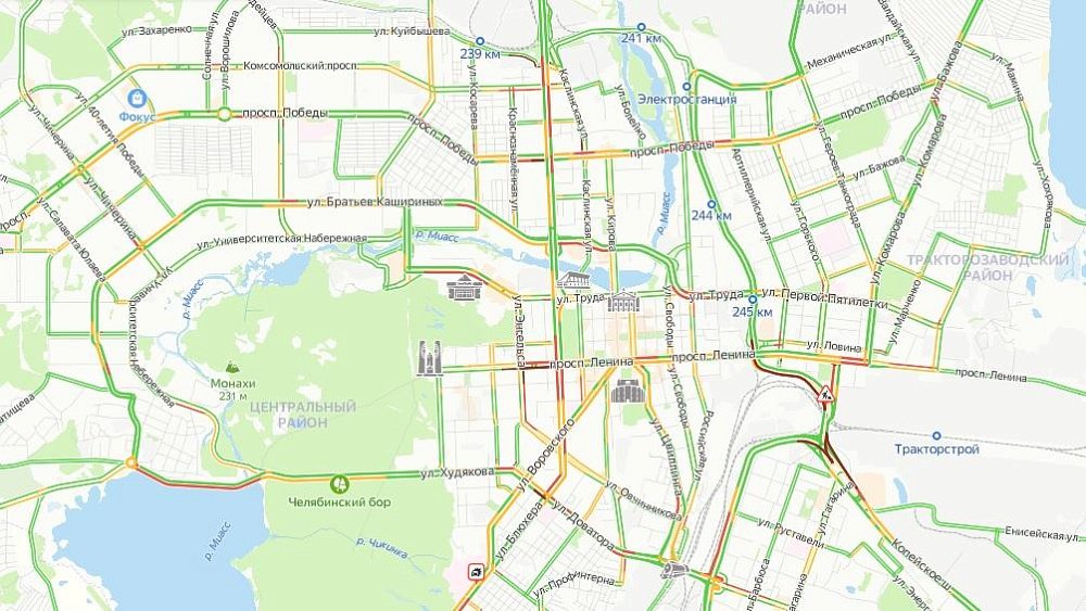На дорогах Челябинска зафиксированы семибалльные пробки