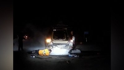 На трассе между Миассом и Карабашом вспыхнула иномарка