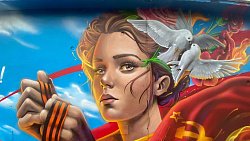 Праздничные граффити ко Дню Победы появились в Челябинске