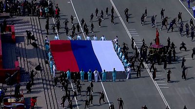 Завершающий номер на Параде Победы в Челябинске