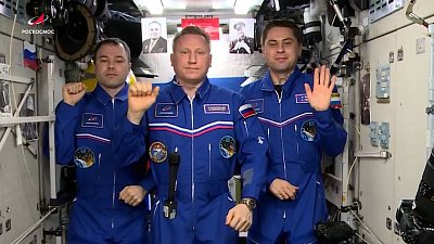 Видеопоздравление с Днем Победы с Международной космической станции