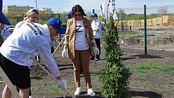 Аллею Героев заложили в Копейске возле новой школы