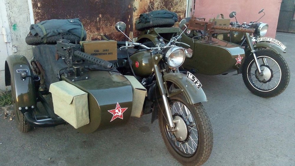 Магнитогорский реконструктор собрал коллекцию мотоциклов и оружия времен Великой Отечественной