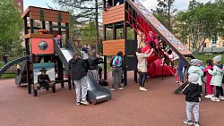 В Ленинском районе Челябинска появился первый сухой фонтан