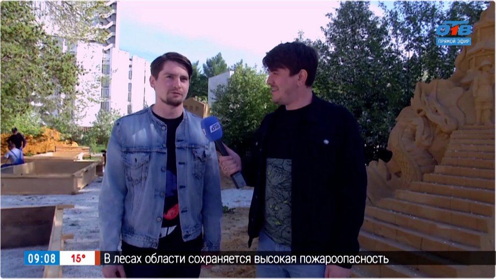Подготовка к фестивалю песочных скульптур в Прямом включении