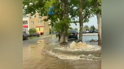 В Челябинске коммунальная авария попала на видео
