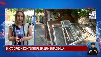 В центре Челябинска в мусорном контейнере нашли младенца