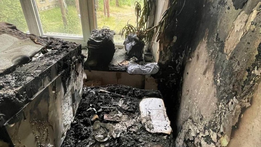 В Снежинске в здании бывшей школы сгорел кабинет с компьютерами