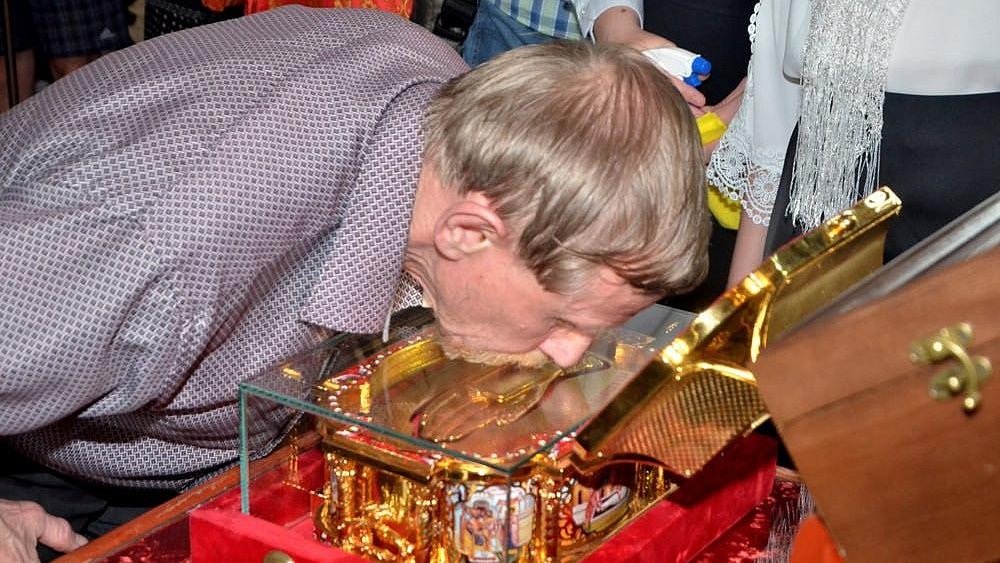 Ковчег с мощами Георгия Победоносца доставили в Челябинск