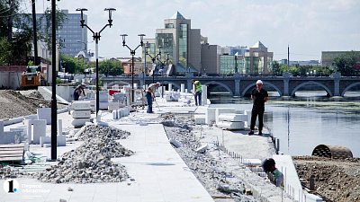 В Челябинске благоустроят еще три участка набережной реки Миасс