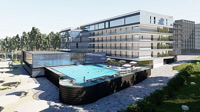 Застройщик опубликовал эскизы шестиэтажного парк-отеля на Тургояке