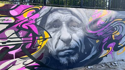 В челябинском парке появились граффити известного скейтбордиста