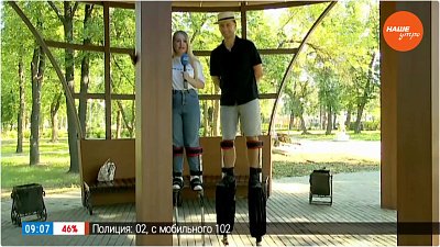 Ходьба на ходулях в «Прямом включении»
