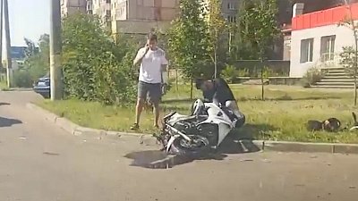 В Магнитогорске сбили водителя мотоцикла