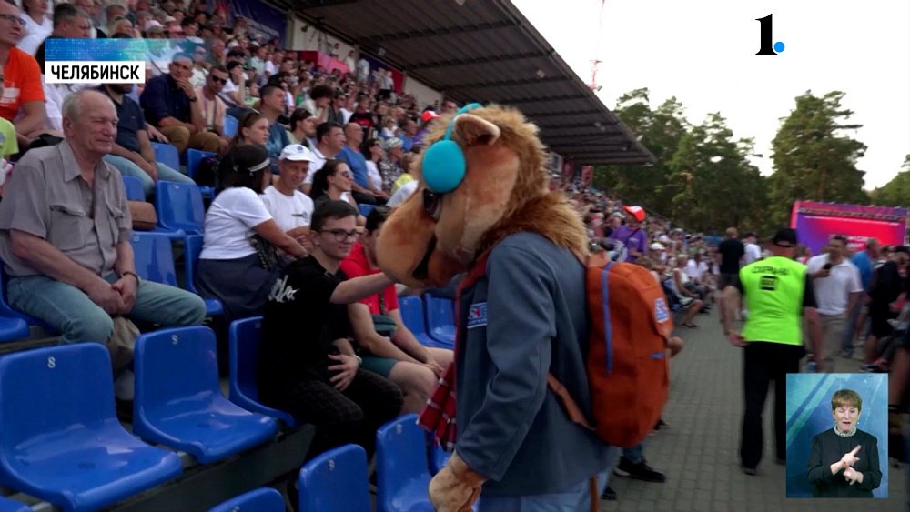 Талисман ОТВ поддержал легкоатлетов