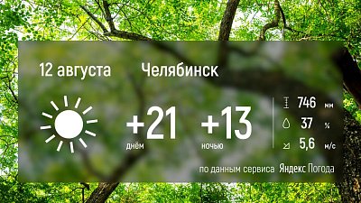 В Челябинской области солнечно, но нежарко