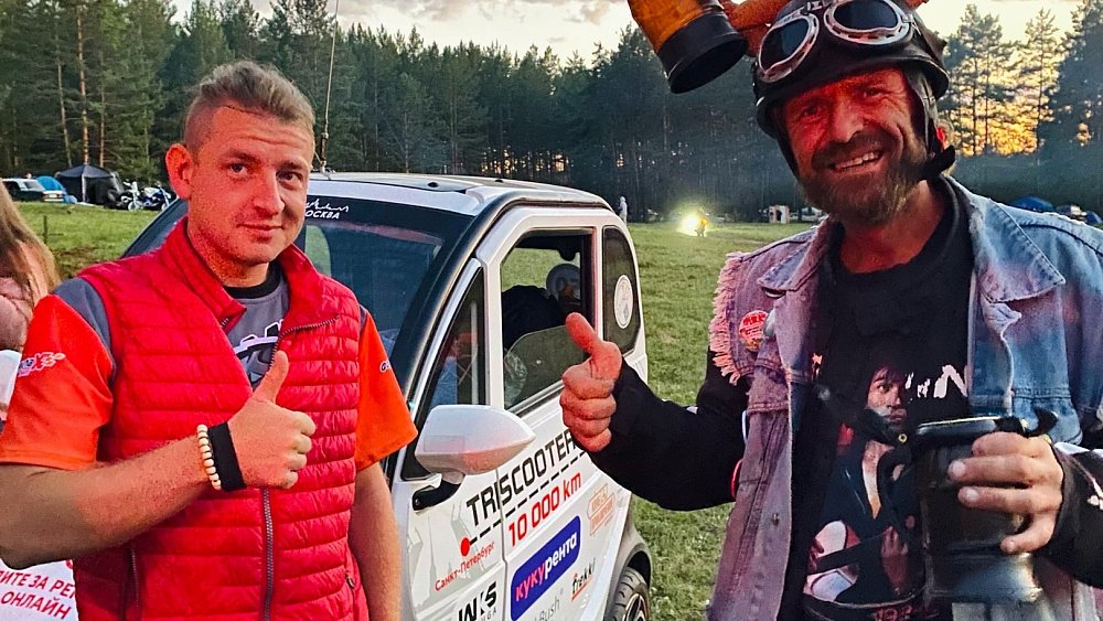 В Челябинск приехал путешественник на трискутере Антон Кухта