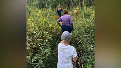 В Миассе спасатели вывели из леса бабушку и внука