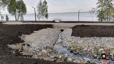 Найденный у Первого озера в Челябинске родник вписали в благоустройство набережной