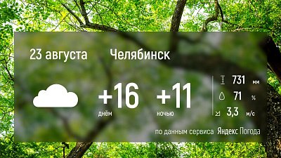 На Южном Урале будет прохладный и дождливый день