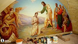 Реставраторы показали внутреннюю роспись храма Александра Невского в Челябинске