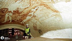 Реставраторы показали внутреннюю роспись храма Александра Невского в Челябинске