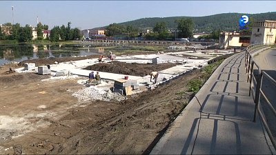 Набережная реки Миасс преображается