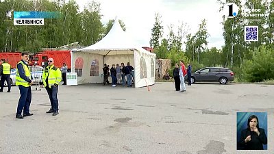 На трассе М-5 организовали пит-стоп для водителей: их напоили чаем и рассказали о правилах безопасности